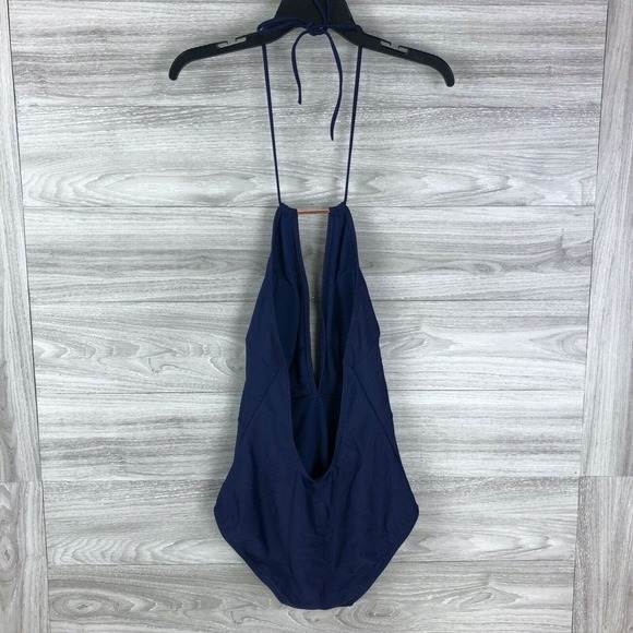 TED BAKER NWT $149 HALTER PIKAA ONE PIECE SWIMSUIT NAVY SIZE 10 US - Picture 7 of 12